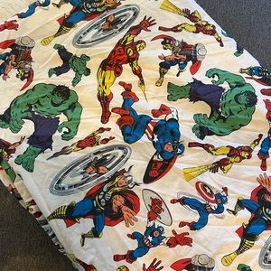 Set of Twin Pottery Barn Kids Marvel Avengers Duvet Covers